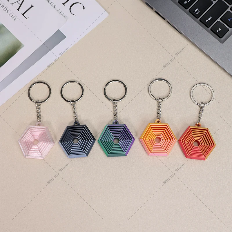 3D Printed Hexagonal Finger Spinner Fidget Toy Stress Relief Screw Toys