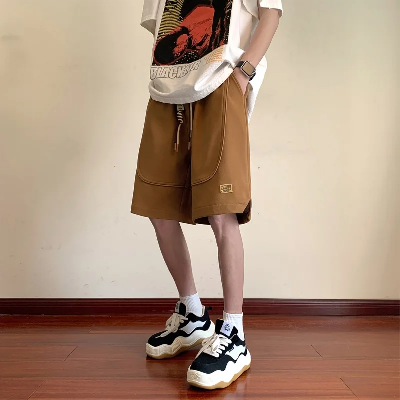 Fashion Men's Casual Shorts 2026 Summer Youth Streetwear Breathable Knee-Length Pants Outdoor Sports Elastic Waist Short Joggers