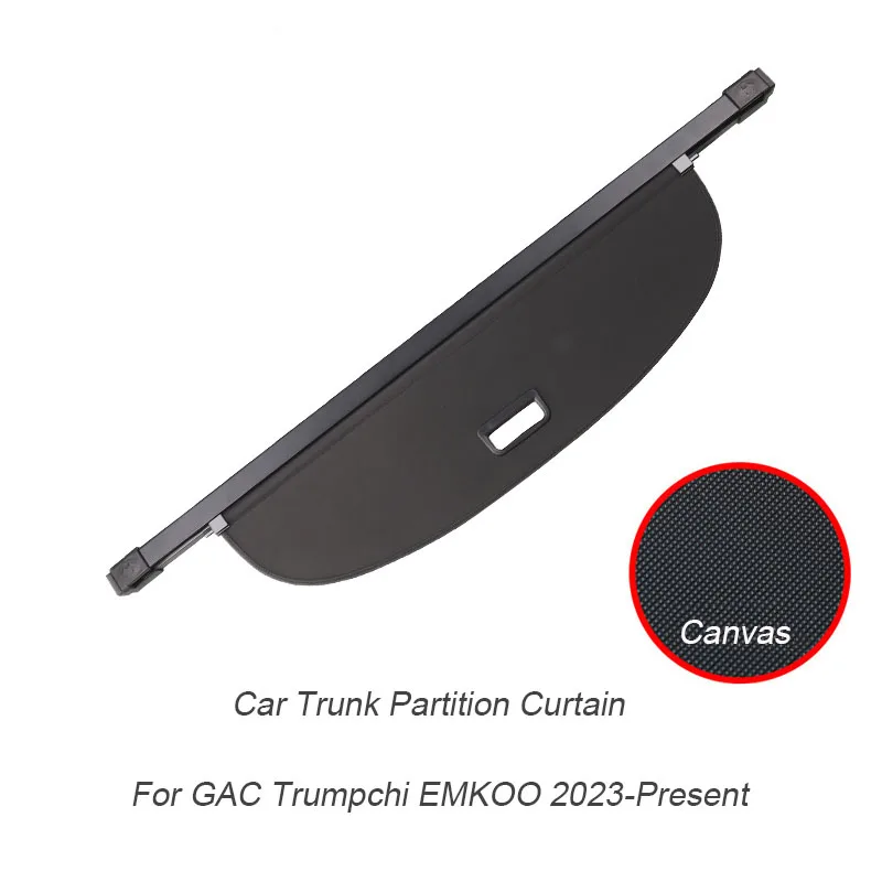 Car Rear Trunk Curtain Cover For GAC Trumpchi EMKOO 2023-2025 Rear Rack Partition Shelter Canvas Storage Decoration Accessories