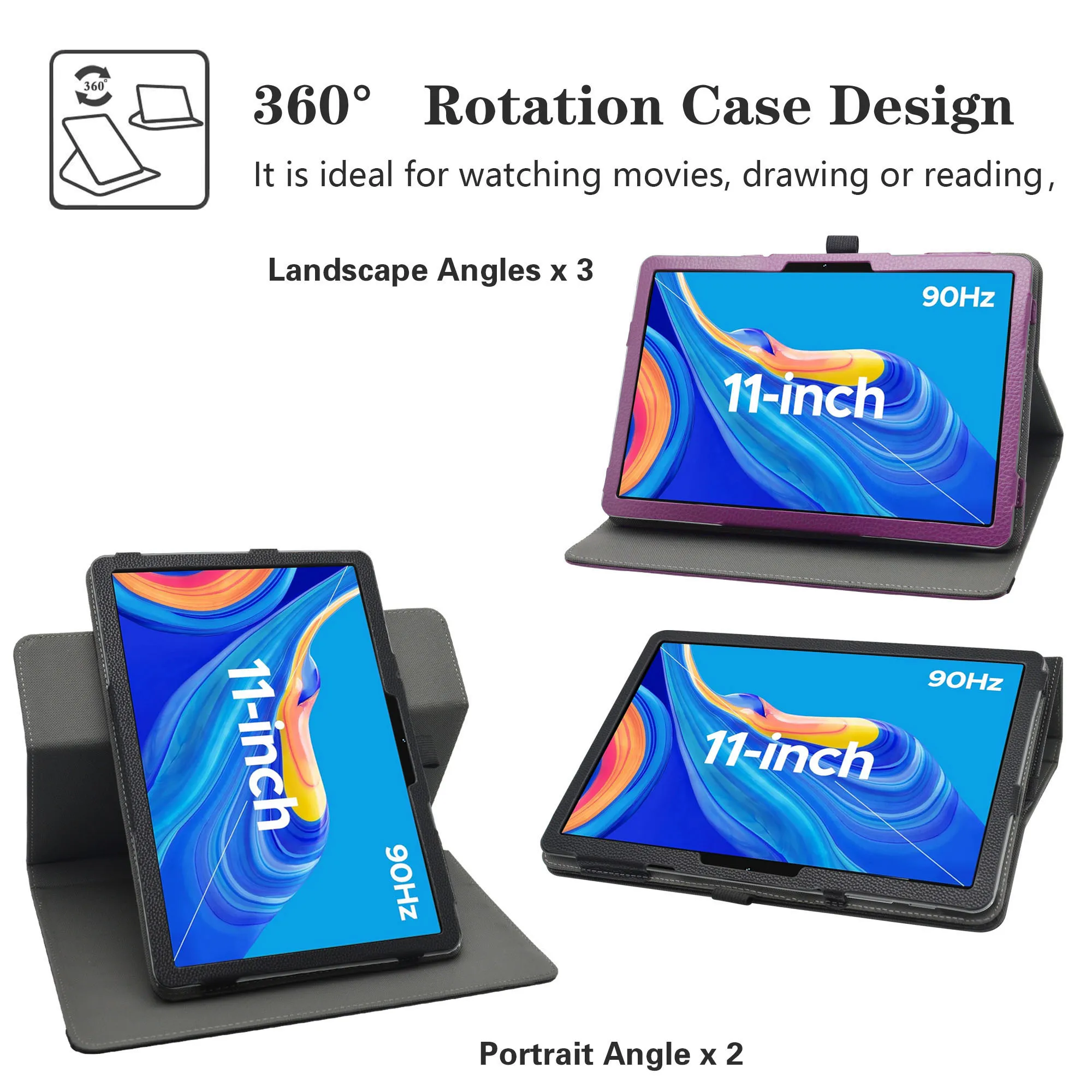For Blackview Zeno 10 11 inch Tablet Case , 360 Degree Rotary Rotating PU Leather Cover 2