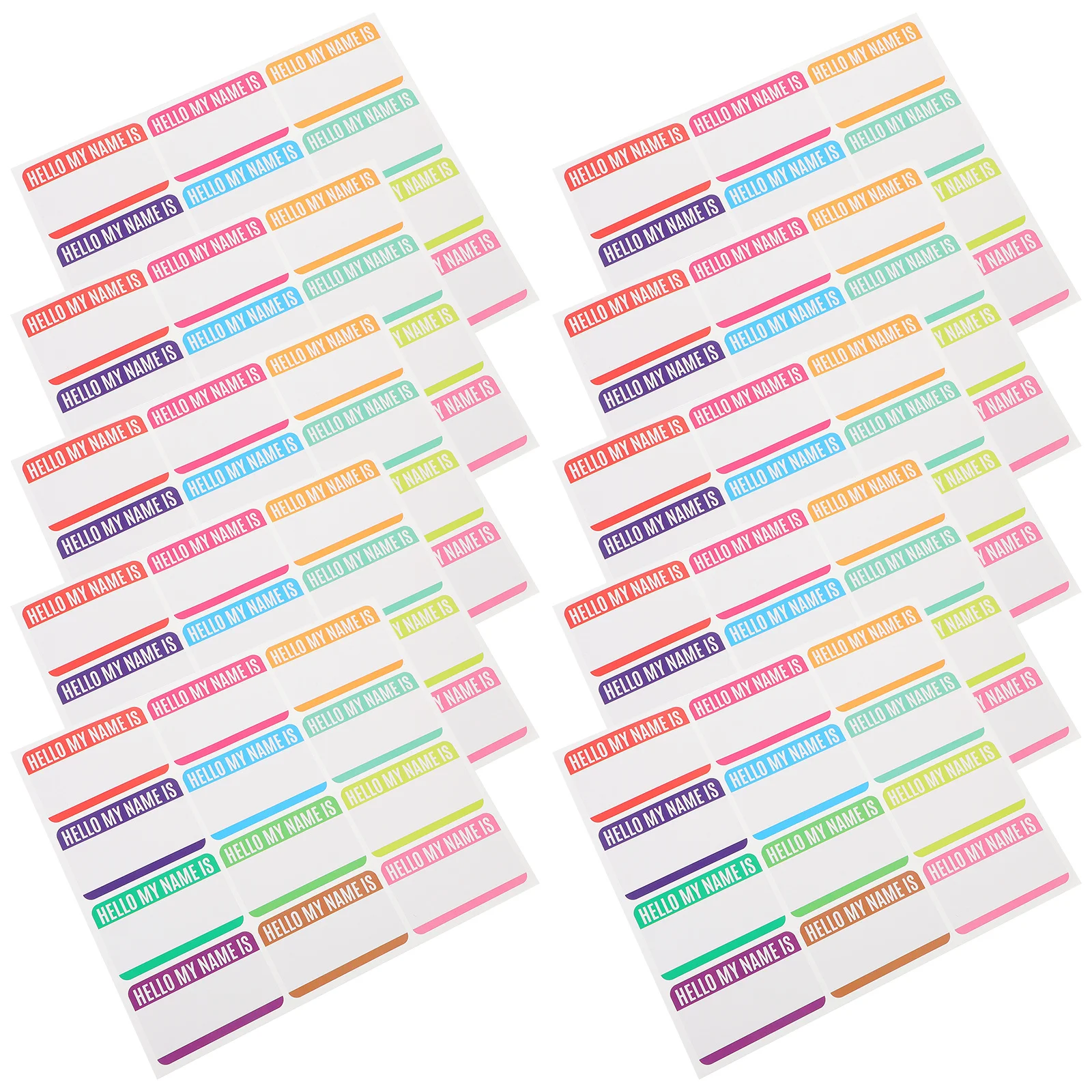 10 أوراق ملصقات اسم فارغة تصنيف بمناسبة أشرطة ملصقات ذاتية اللصق متعددة الأغراض علامة الشارات للمكتب المنزلي #1
