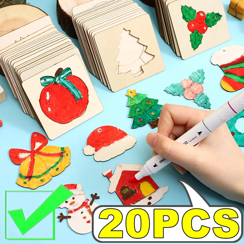 

20 шт., детские игрушки для рисования, Монтессори, сделай сам, трафареты для рисования, шаблон, деревянная головоломка для рукоделия, развивающая игрушка для детей, подарок на день рождения