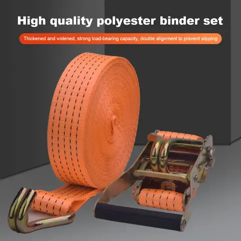 더블 후크 화물 스트랩, 두꺼운 래칫 스트랩, 범용 견인기, 타이 다운 스트랩, 자동차 트럭 스트랩, 로프 패스너 벨트