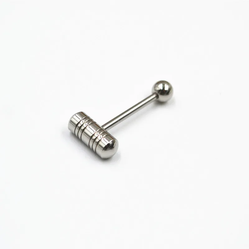 

LOT50pcs Body Piercing Jewelry-Surgical Steel Pill Shape Tongue Ring Bar Nipple Barbells 14G Body Piercing Jewelry