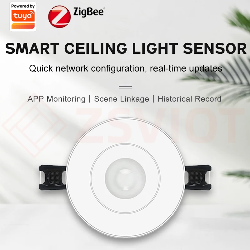 

Датчик потолочного освещения Tuya ZigBee, детектор яркости 100-250 В, автоматизация умного дома для приложения Smart Life, удаленное управление связью