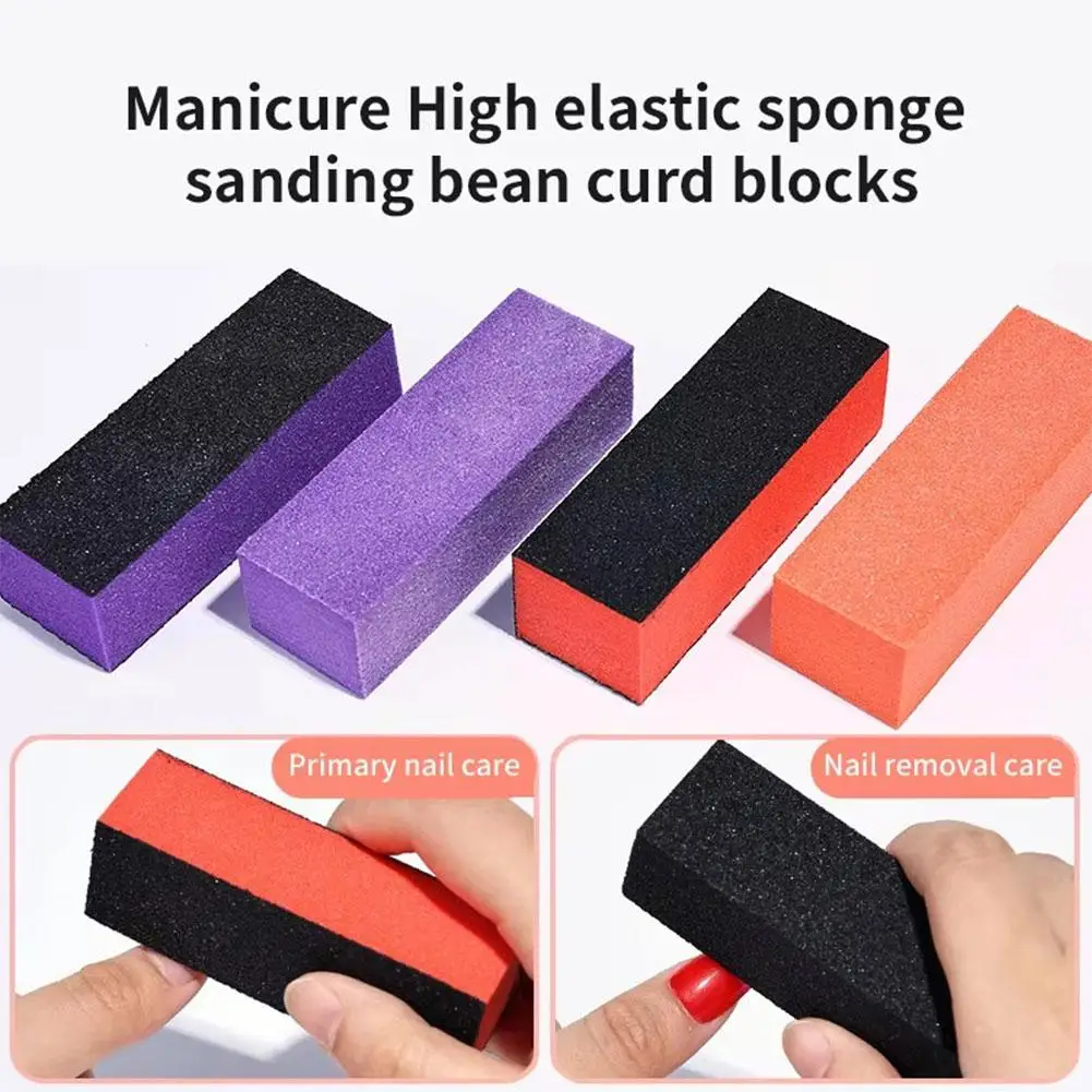 Nail Buffer Sanding Block Polisher Buffing File 60/100 Grit For Acrylic Nail Art Kit Manicure Tools Nail Design Accessories M6Y4