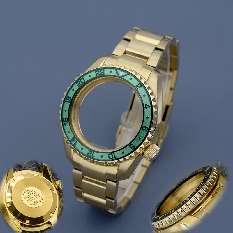 NONE Gold Armband Uhrenteile Solides Gehäuse 316L Edelstahl Uhrenarmband Passend für SPB185/187 Taucheruhrengehäuse für NH35 NH36 Moveme 6