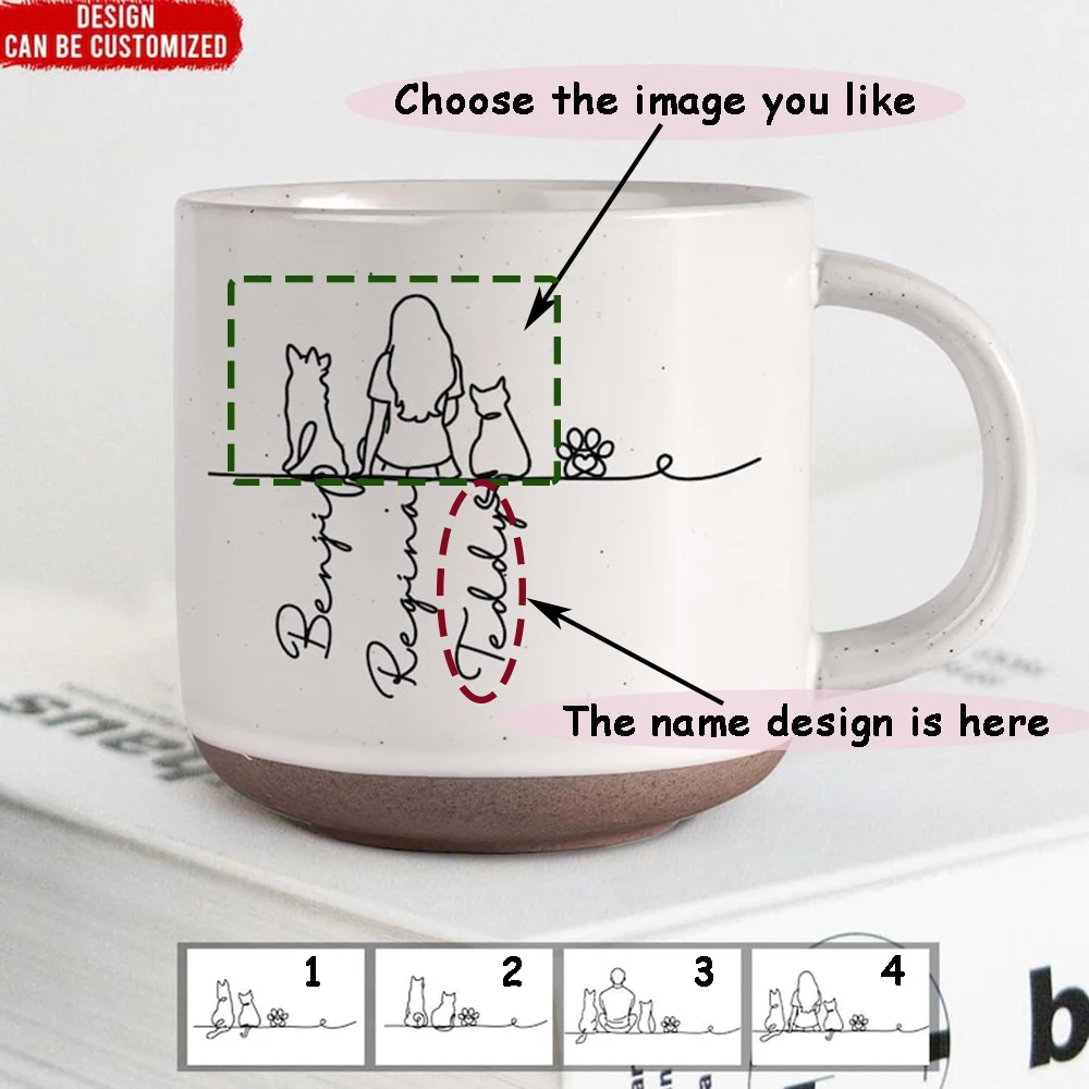Tasse personnalisée pour amoureux des animaux, motif chat et chien, tasse à café, cadeau créatif pour les propriétaires de chiens et de chats, les membres de la famille et les amis