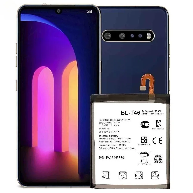 Newest high-quality BL-T46 Battery For LG V60 ThinQ 5G LMV600VM V600VM V600QM5 BL T46 Mobile phone Batteries 5000mAh