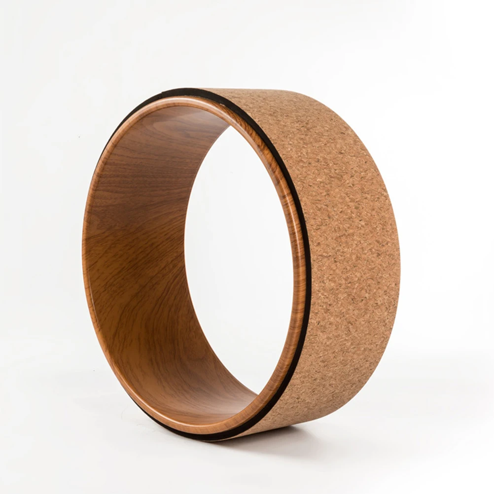 

Natural Cork Yoga Wheel Backbend Artifact Pilates Floor Exercise Circle Resistance Training Fitness Roller Yoga Wheel Backbend