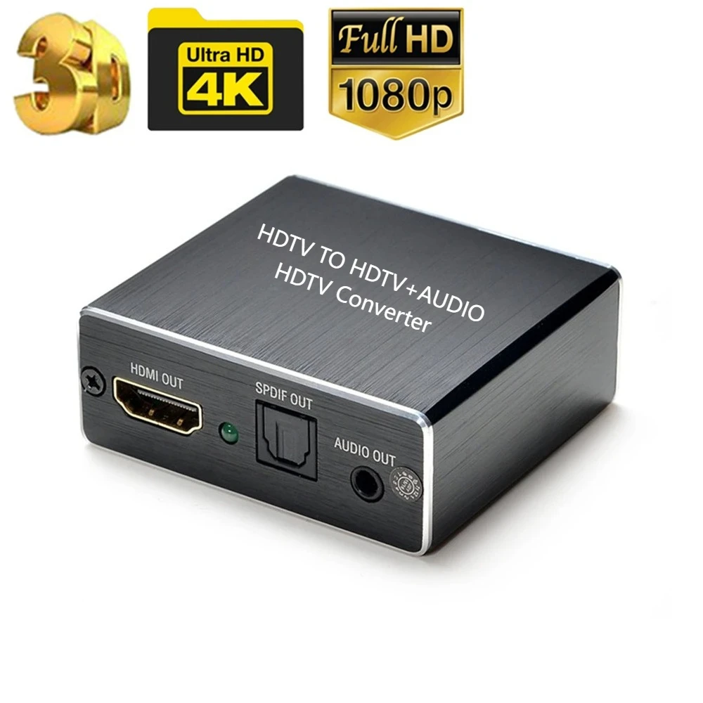 HDTV audio extractor +compatible Audio Extractor Stereo Extractor Converter Optical TOSLINK SPDIF + 3.5mm 4k x 2kAudi