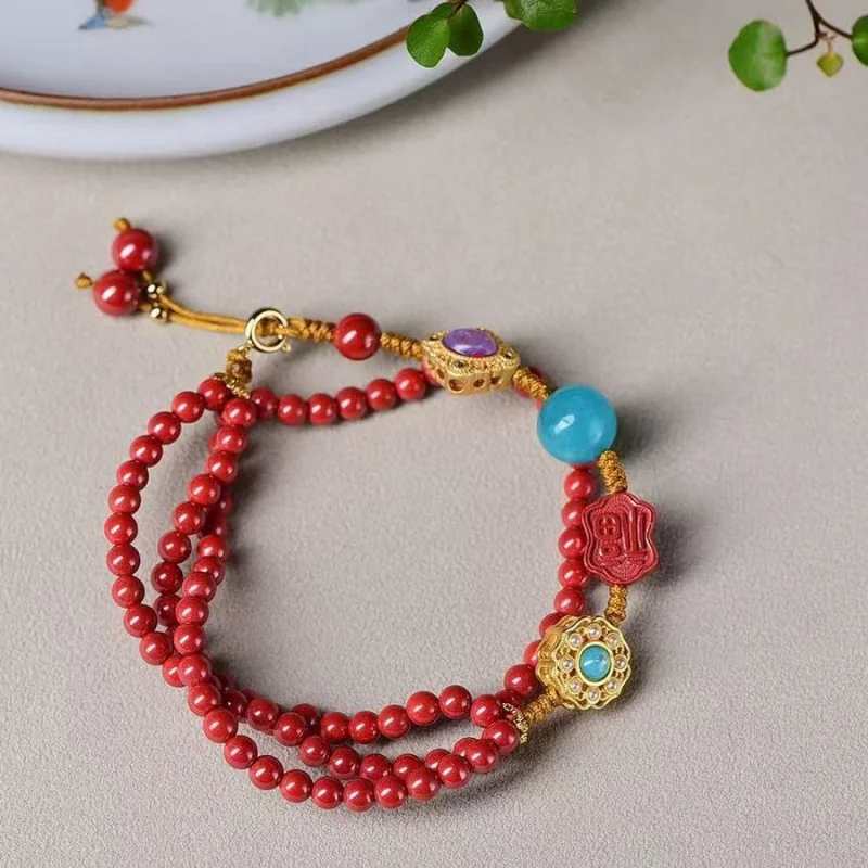 High-content natural imperial sand single-loop bracelet, fashionable and versatile