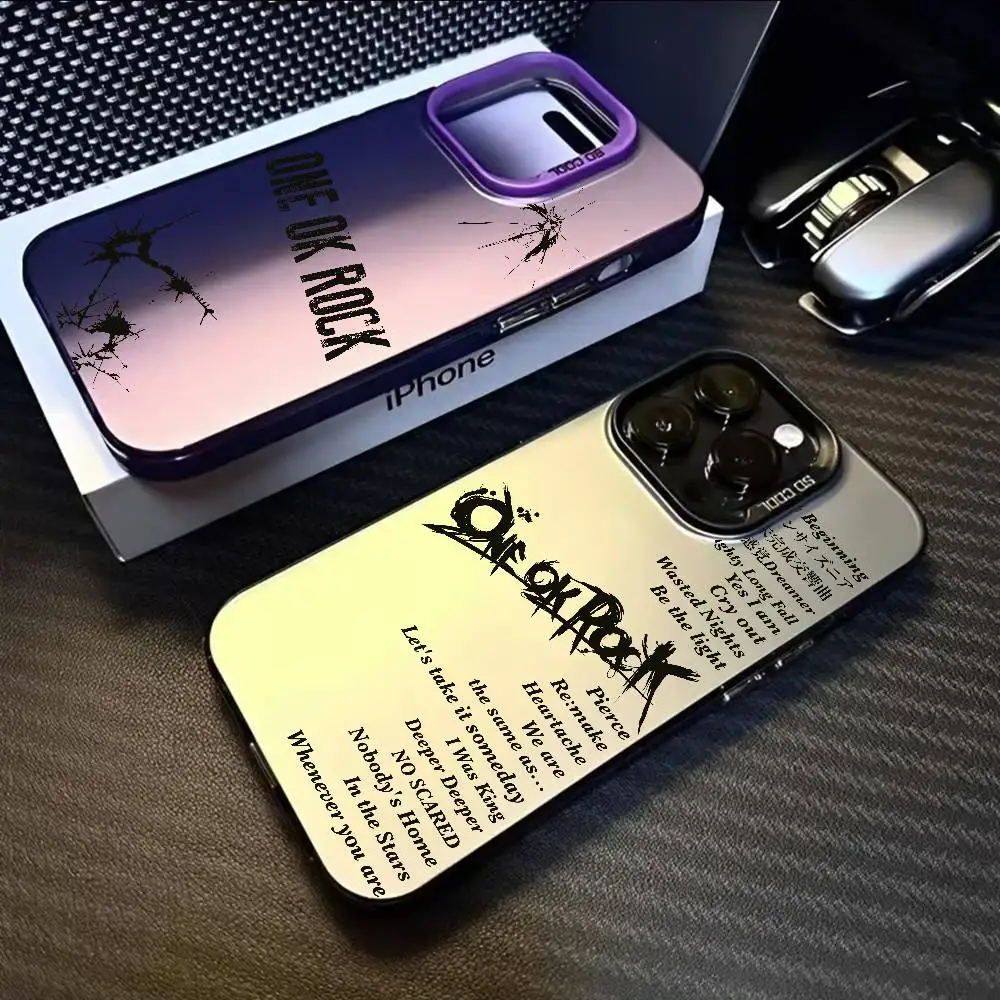 O-ONE OK ROCK TakaS جراب هاتف آيفون 17 16 15 14 13 12 11 Pro Max Air متعدد الألوان ماتي ليزر معدني أورورا فوندا #4