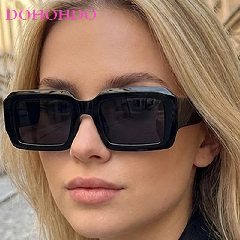 

Trendy Luxury Designer Square Thick Frame Women's Sunglasses Retro Classic Men Sunglass Outdoor Driving Eyeglasses Unisex UV400