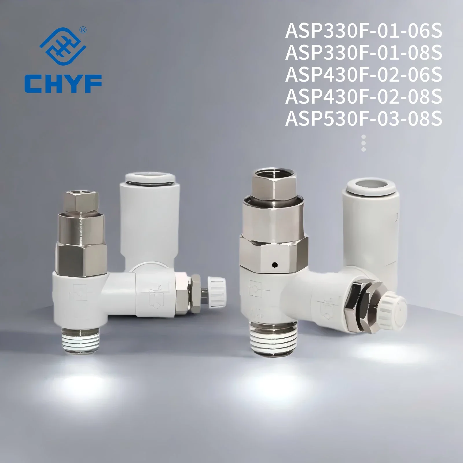 SMC-type ASP Series Speed Controller with Pilot Check Valve with Residual Pressure Release Function