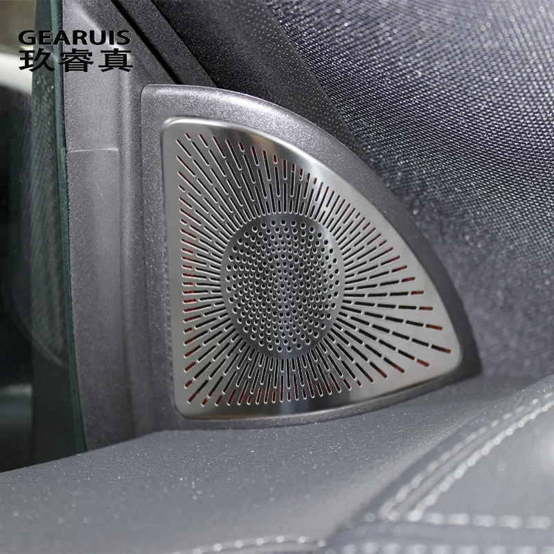 Car Tweeter Speaker Window B column Sticker Trim For Mercedes Benz CLA C117 X117 W117 2013-2019 Car Door Audio Cover Accessories