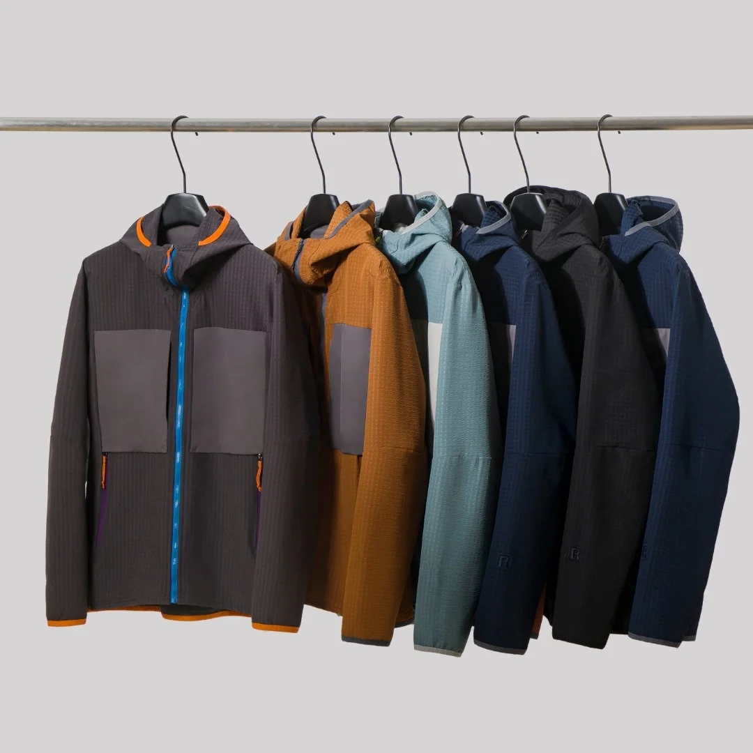 

Spring Classic Anti-Wrinkle Windproof Hooded Outdoor Casual Jaet Zipper Open Cardigan for Men Traveling Long Sve