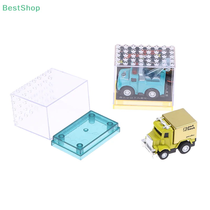 ★★★Simulation Engineering Car Model With Transparent Storage Box Mini Alloy Car Model Toy Pull Back Car Toys Children Gift