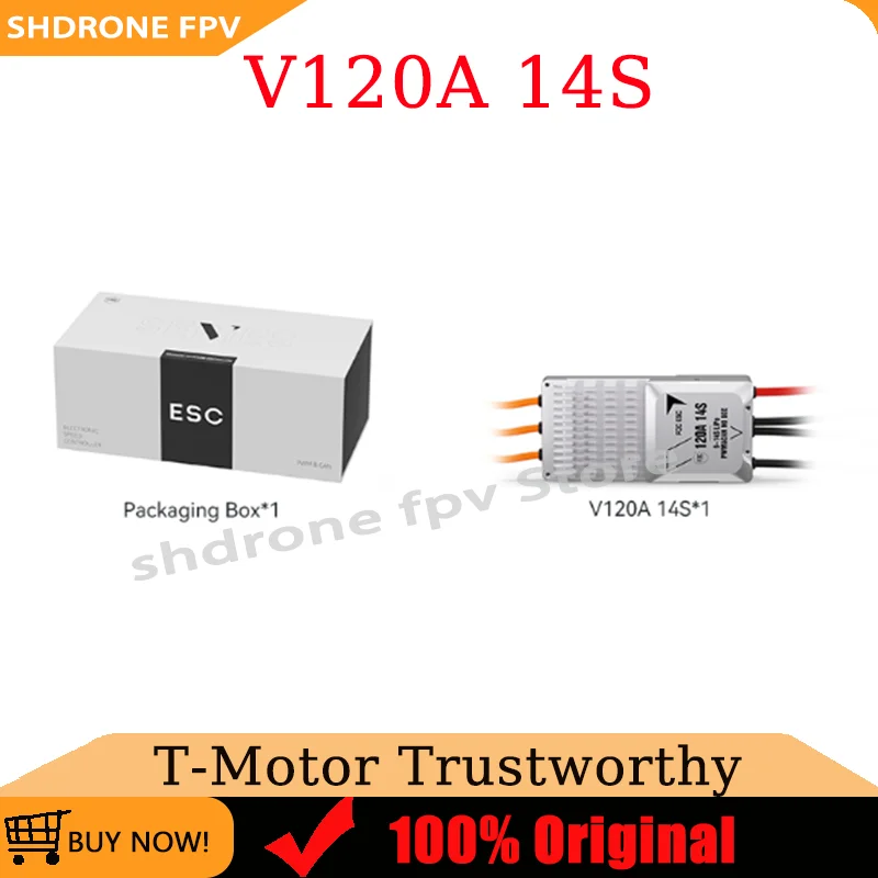 High-Performance T-MOTOR Series ESC V120A 14S Support Voltage 18-60V Fast Response for Multirotor Drone Power Essential