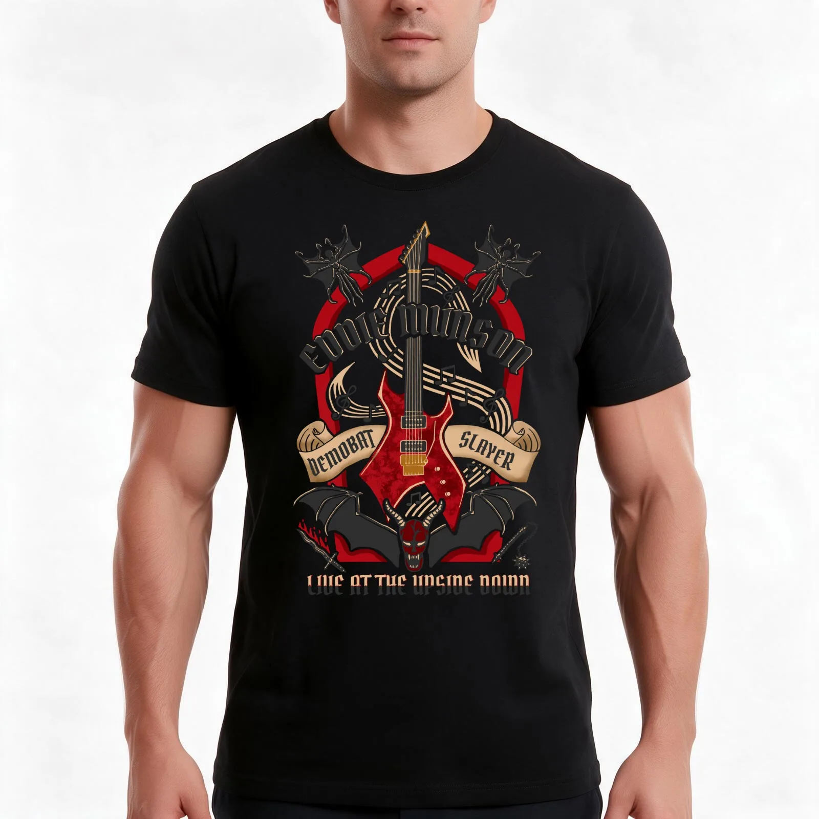 Eddie Munson T-Shirt, Summer Casual Cotton Tee, Oversized Streetwear Tops, Vintage Graphic Print, Loose Fit Short Sleeve