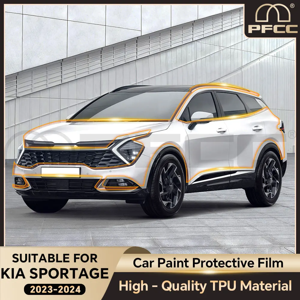 

Pre Cut Clear Bra Transparent PPF TPU 8.5mil Paint Protection Film for KIA Sportage 2023 2024 Headlight Rearview Film