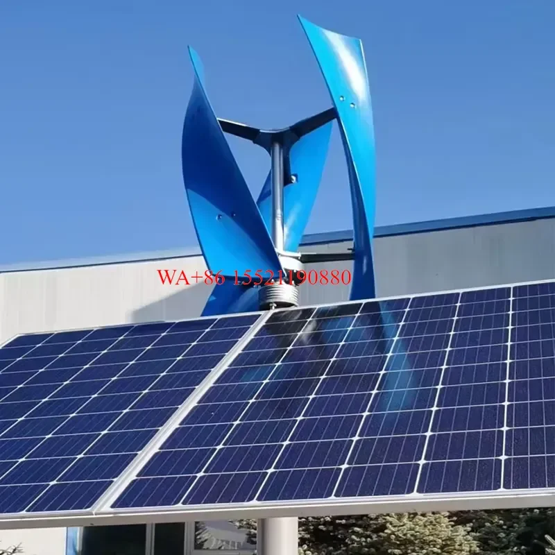 WMWMNU for Small Scale 3000W Wind Power Generation Complete Vertical Wind and Solar Turbine System Energy Products