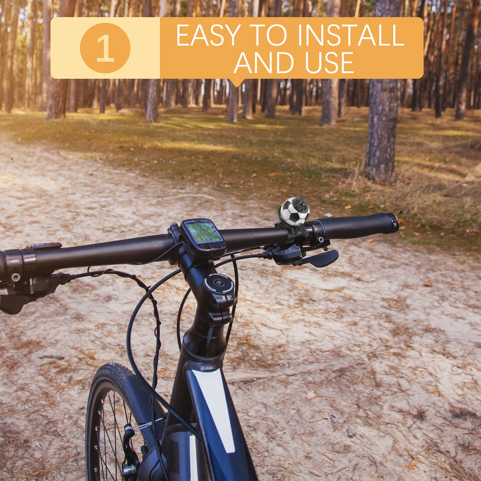 

Loud Multi-Function Bike For Mountain Road Cycling Durable Wear Resistant Bicycle Bell Clear Sound Professional Handlebar Bell