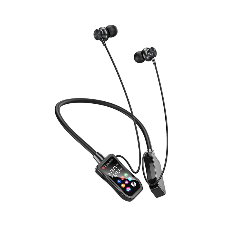 Tela hd 48h tempo de reprodução bluetooth5.4 fones de ouvido som de alta fidelidade sem fio esportes gamer neckband pescoço-pendurado fone de ouvido