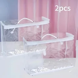 1/2pcs PVC transparent bag PVC home textile household four-piece bag PVC storage bag transparent curtain bag