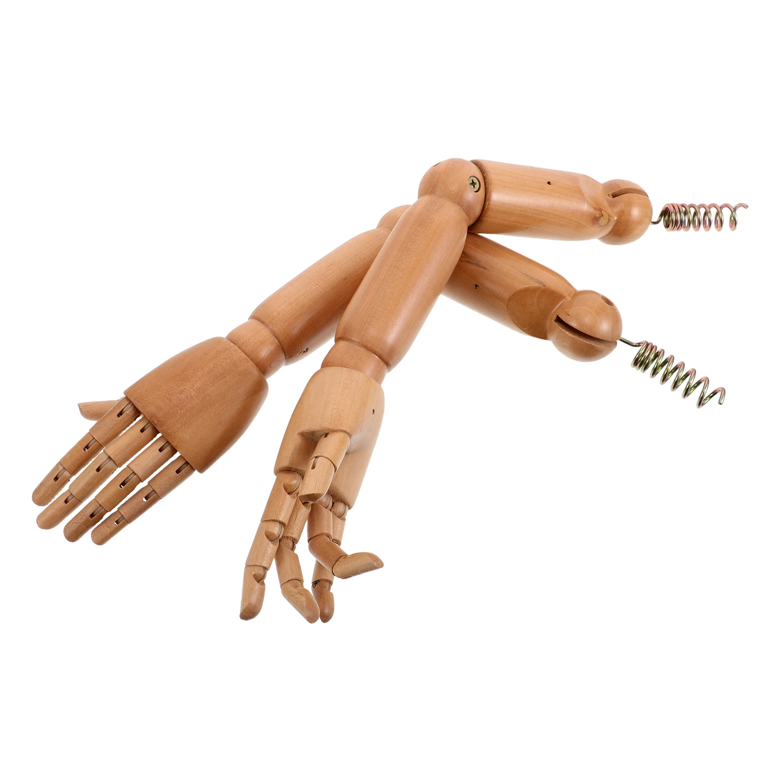 

1Pair Realistic Wooden Mannequin Arm Articulated Joints Poseable Replacement for Display Teaching Movable Mannequin Arm
