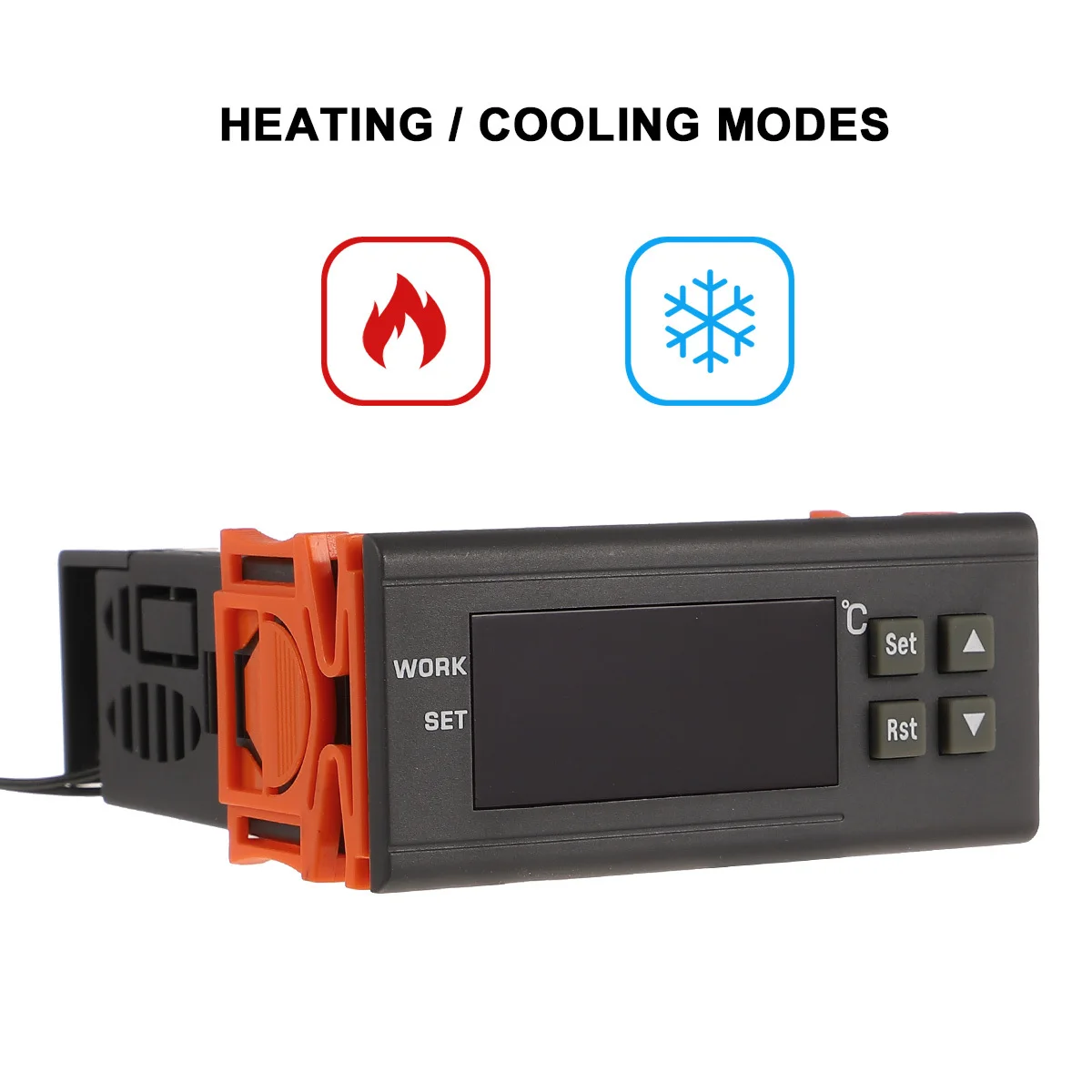 

Digital Temperature Controller Thermostat High Precision Dual Chip Incubator Relay LED Heating Cooling Electronics