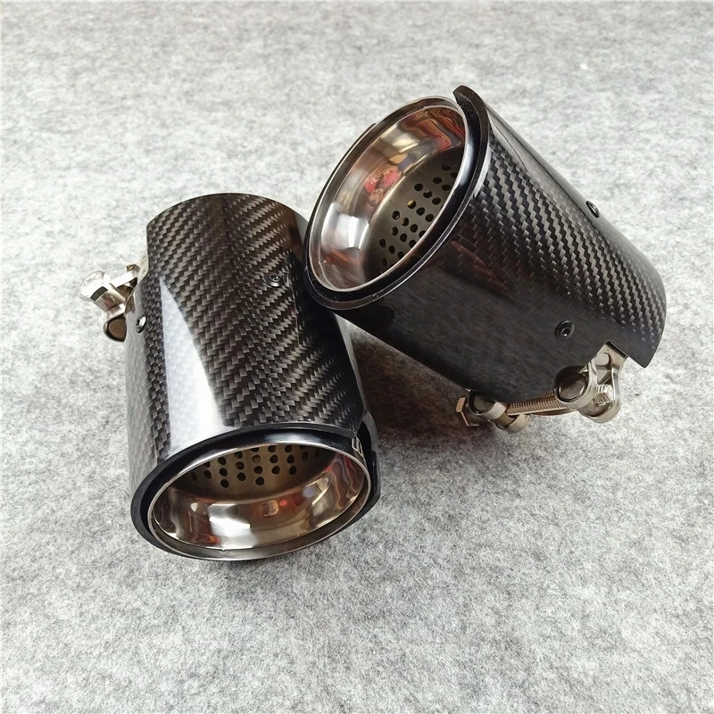 One Piece  Glossy M2 M3 M4 M5 M6 Performance Carbon Exhaust Tips For Bmw F87 F80 F82 F83 F90 Muffle Nozzles Tails