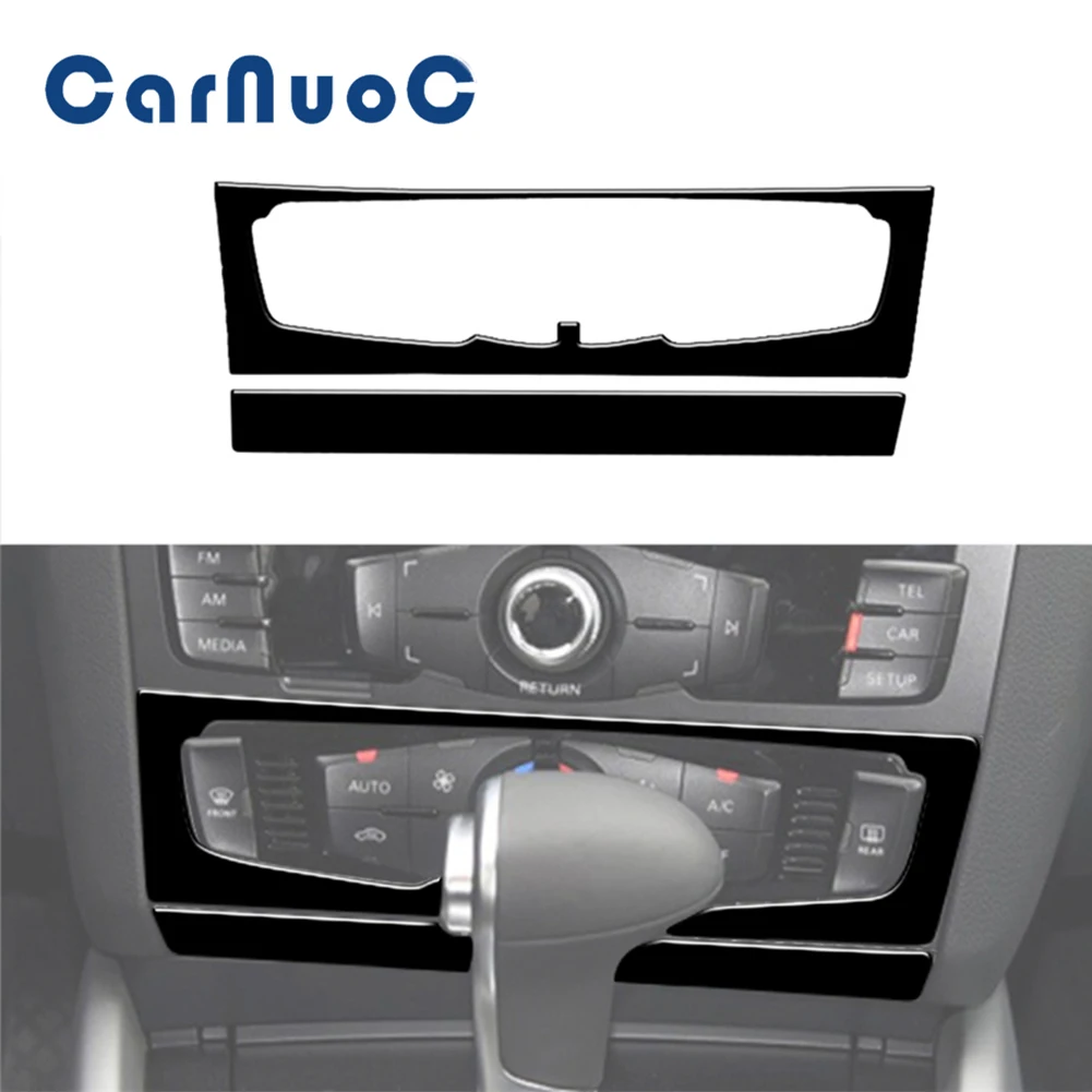 

Car Piano Black Stickers Center Console Climate Control Panel Decorative Cover Trim For Audi Q5 2009-2017 Interior Accessories