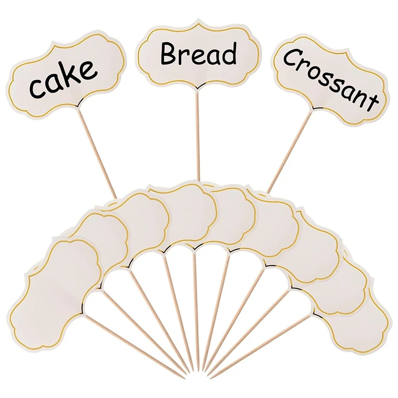 50PCS Chalkboard Cupcake Toppers Picks Charcuterie Board Buffet Labels Food Tag Blank Toothpick Flag Appetizer Signs B Durable