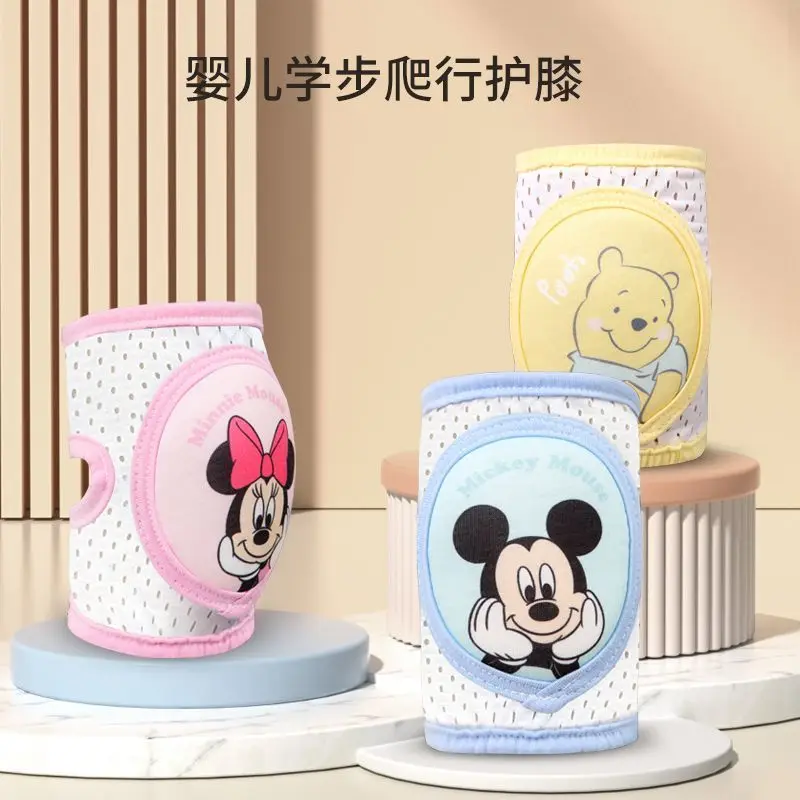 Disney Lotso Mickey Minnie knee pad baby crawling cartoon kawaii thin anti-fall child protection knee pad cover protective gear