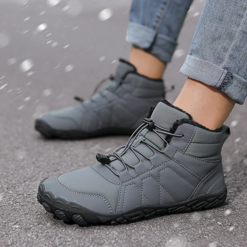 Couple Autumn Winter Thick‑Sole Snow Boots, Men Women Fleece‑Lined Thickened Comfort Warm Outdoor Casual Cotton Shoes