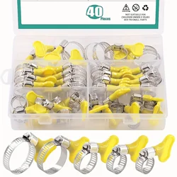 40 Piece 8-29mm Key-Type Adjustable Hose Clamp Assortment Kit