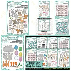 Gnome Easter Bunny Metal Cutting Dies Stamps Stencil Scrapbook Embossed Paper Card Album Craft Template Cut Die New for 2024