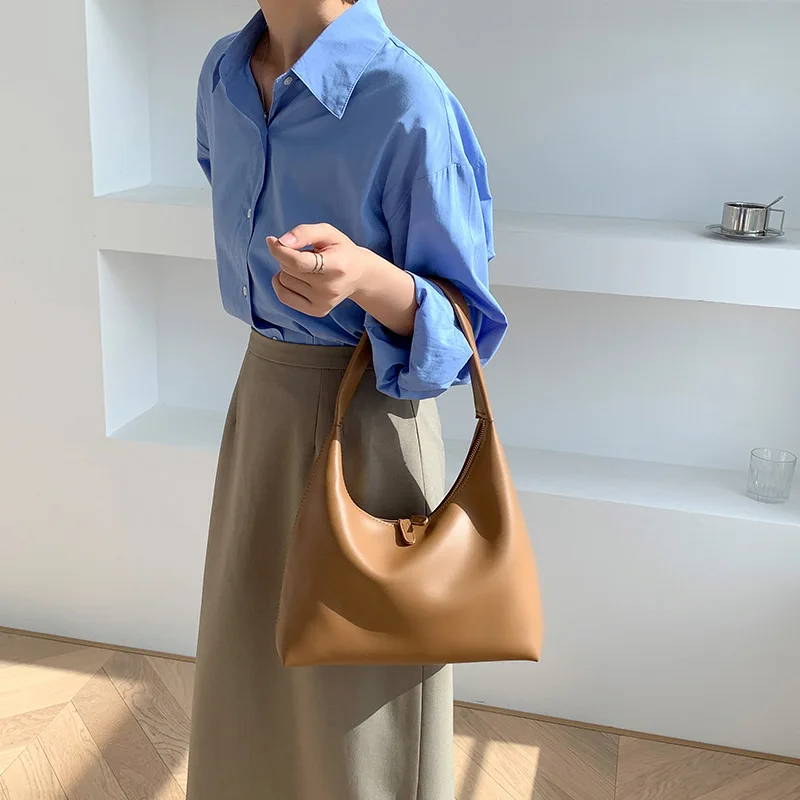 CGCBAG Brand Designer Luxury Tote Bag Woman High Quality Soft Leather Female Shoulder Bag Commuting Simple Ladies Handbags