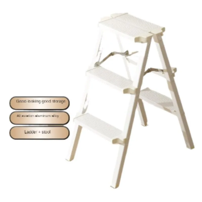 K-star Household Aluminium Alloy Folding Stair Multi-Functional Indoor Stairs Split Head Portable Telescopic Ladder New Hot Sale