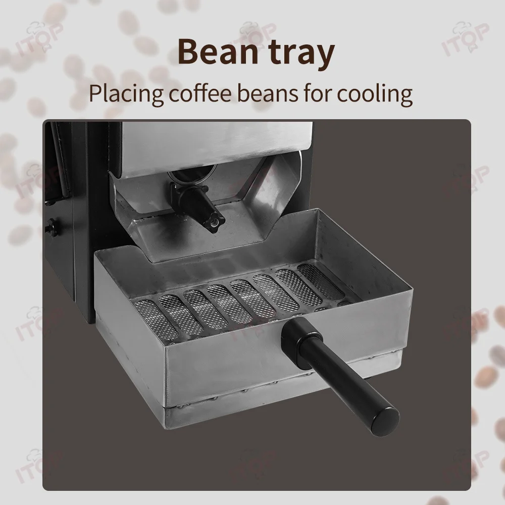 ITOP محمصة قهوة CBR-3 200 جرام شواية منزلية ذكية مزدوجة الوضع محمصة حبوب البن الصغيرة المدمج في صندوق جمع الشاف