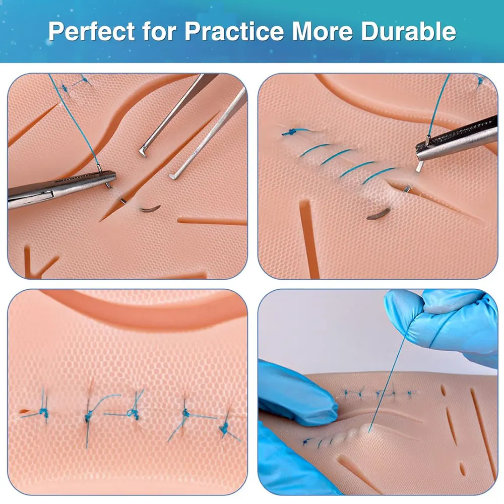 12Pcs 75cm 4/0 Disposable Non Absorbable Suture Nylon Monofilament for Teaching Exercises Suture Monofilament Accessories