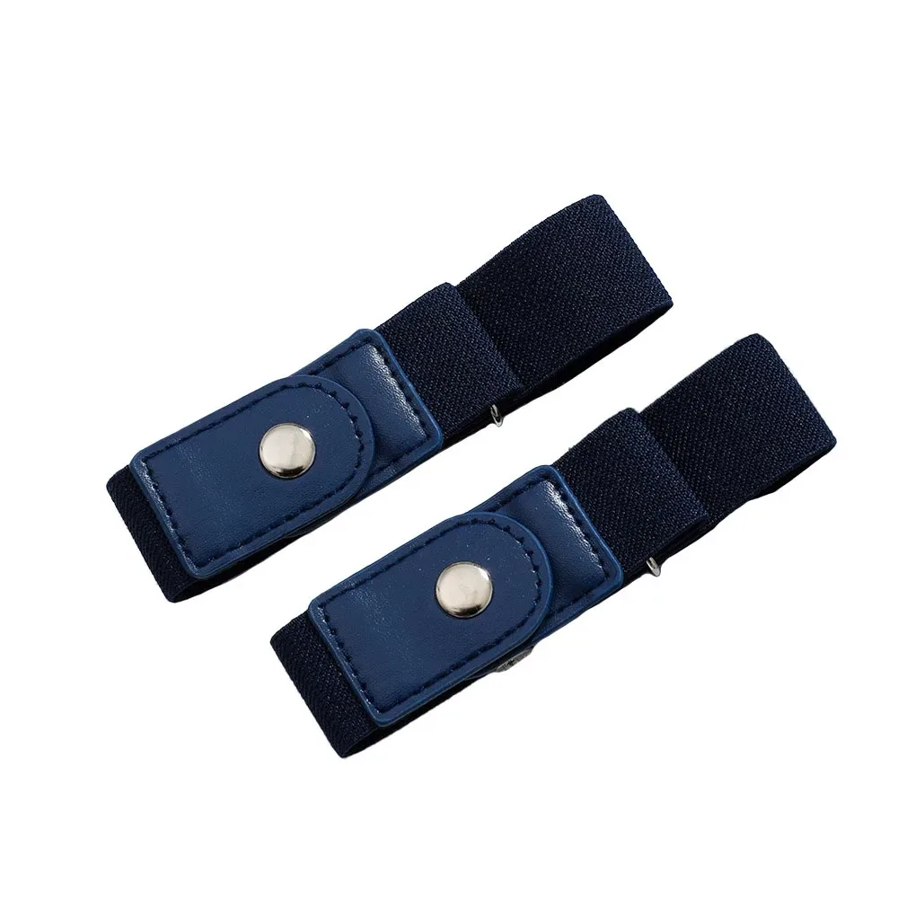 2pcs/set No Buckle Elastic Belt For Women Men Unisex Stretch  display picture 1