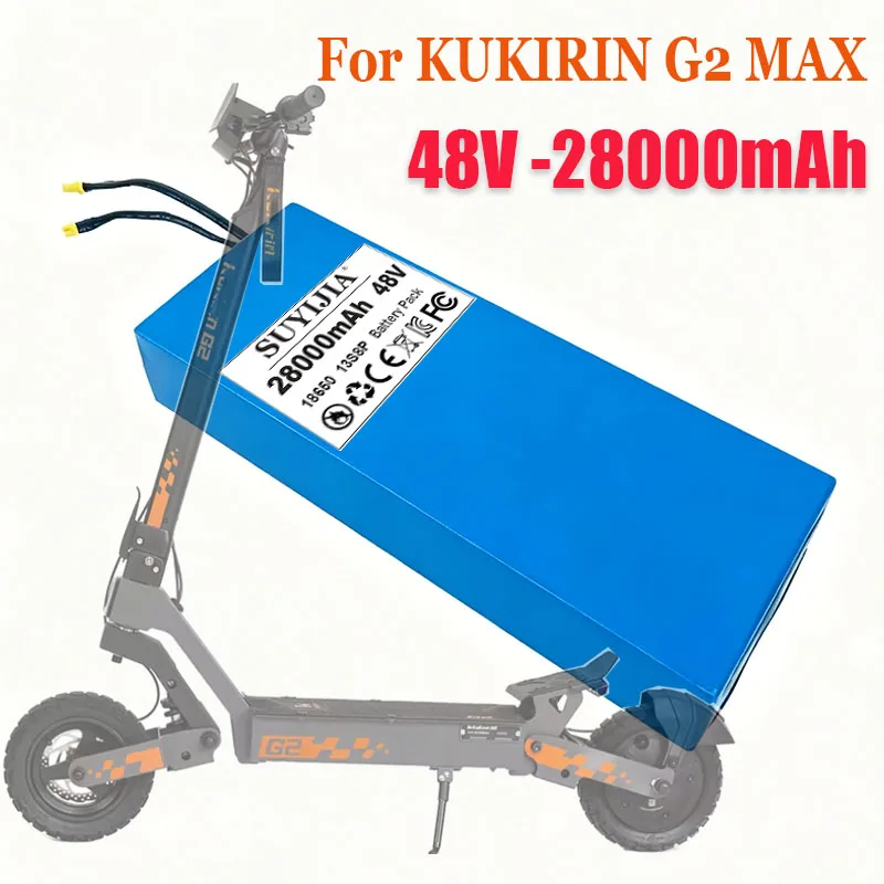 

13S8P 48V 21Ah 28Ah for KUKIRIN G2 MAX Electric Scooters with Lithium Batteries High-Capacity Battery