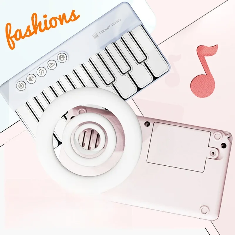 Przenośne mini pianino elektroniczne z kolorowymi światłami – wielofunkcyjna zabawka edukacyjna dla dzieci