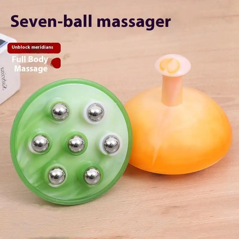 

Hand Roller Massager For Cellulite Massage,Deep Tissue Massage Ball For Back,Neck,Foot,Shoulder,with 7 360-degree Metal Roller