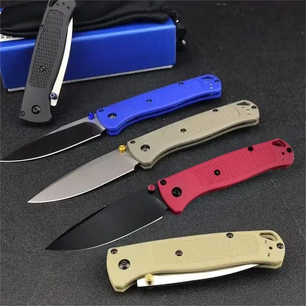 BM 535 Bugout Portable Folding Knife Nylon Fiber Handle Pocket EDC Outdoor Fishing Camping Multitool Black Blade / White Blade