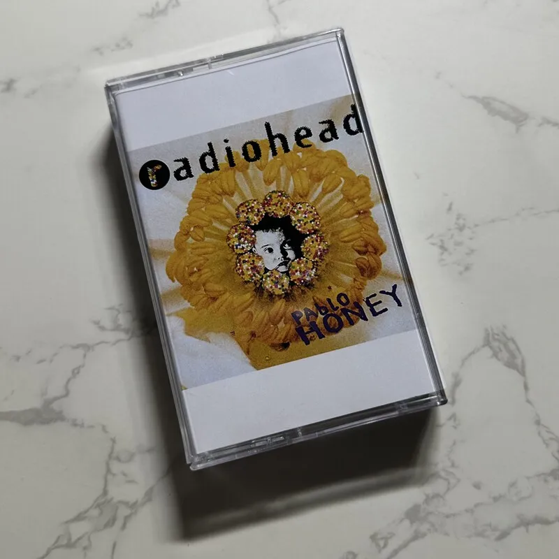 

Radiohead Pablo Honey Cassette Tape with Lyric Booklet, Classic Rock Band Collectible Retro Music Tape for Fans