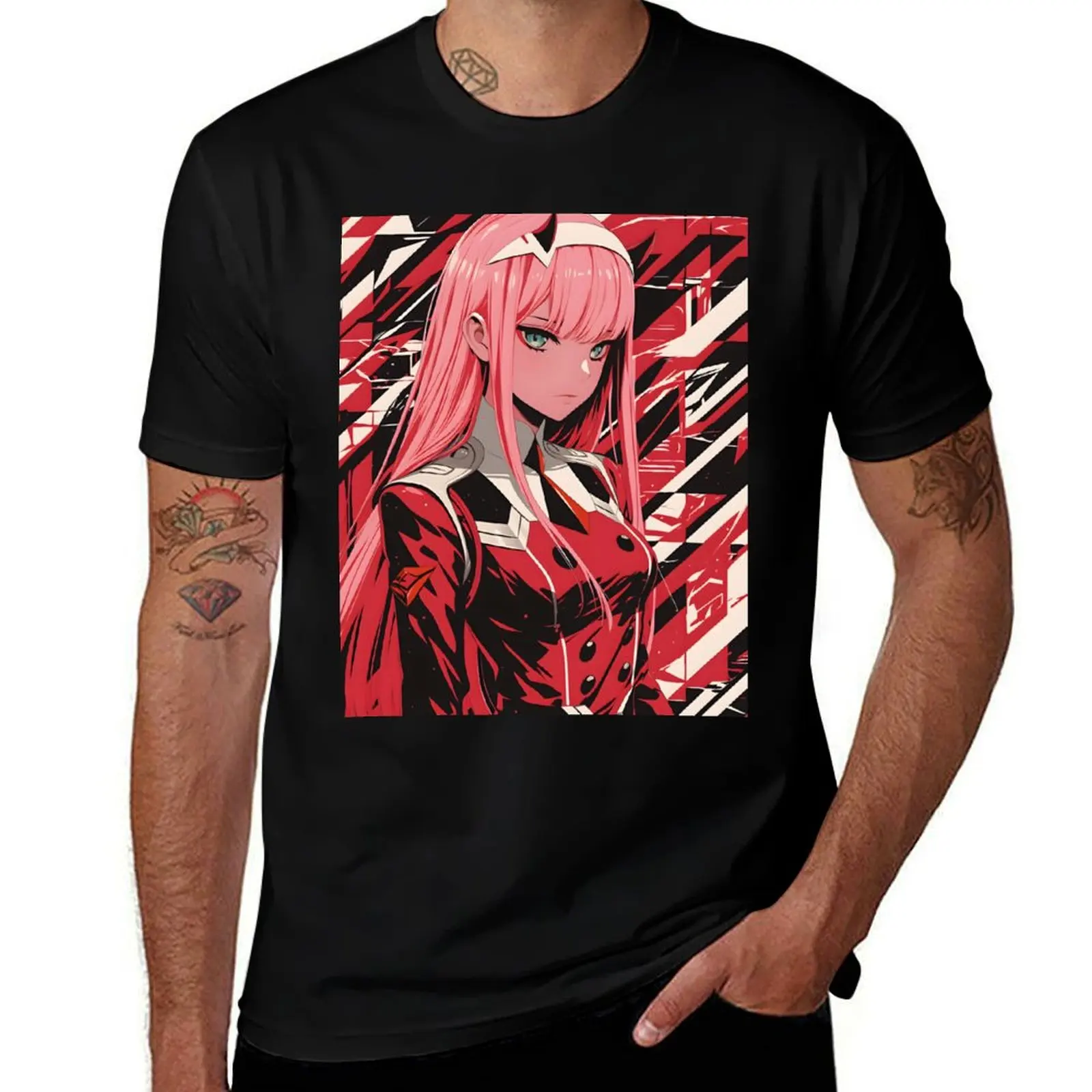 Zero Two - Darling in the franxx 22 T-Shirt Casual Breathable Short Sleeve Top T-Shirt