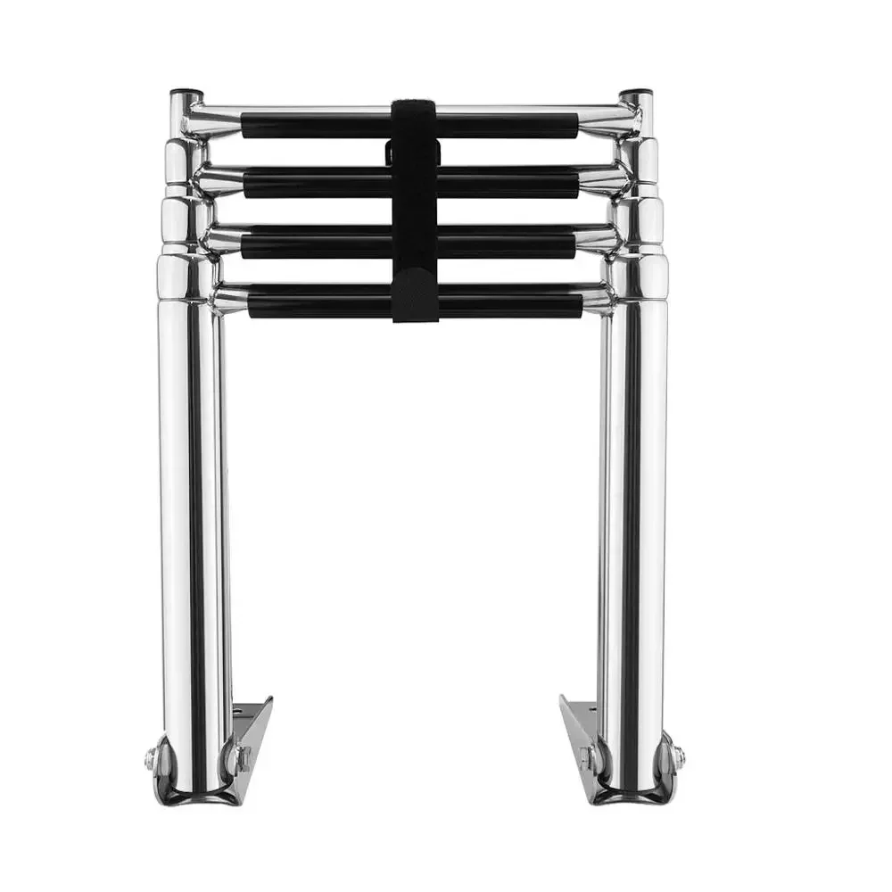 4 Step Boat Telescoping Folding Ladder Stainless Steel Marine Hardware Deck Outboard Swim Platform Boat Ponton Yacht Accessories